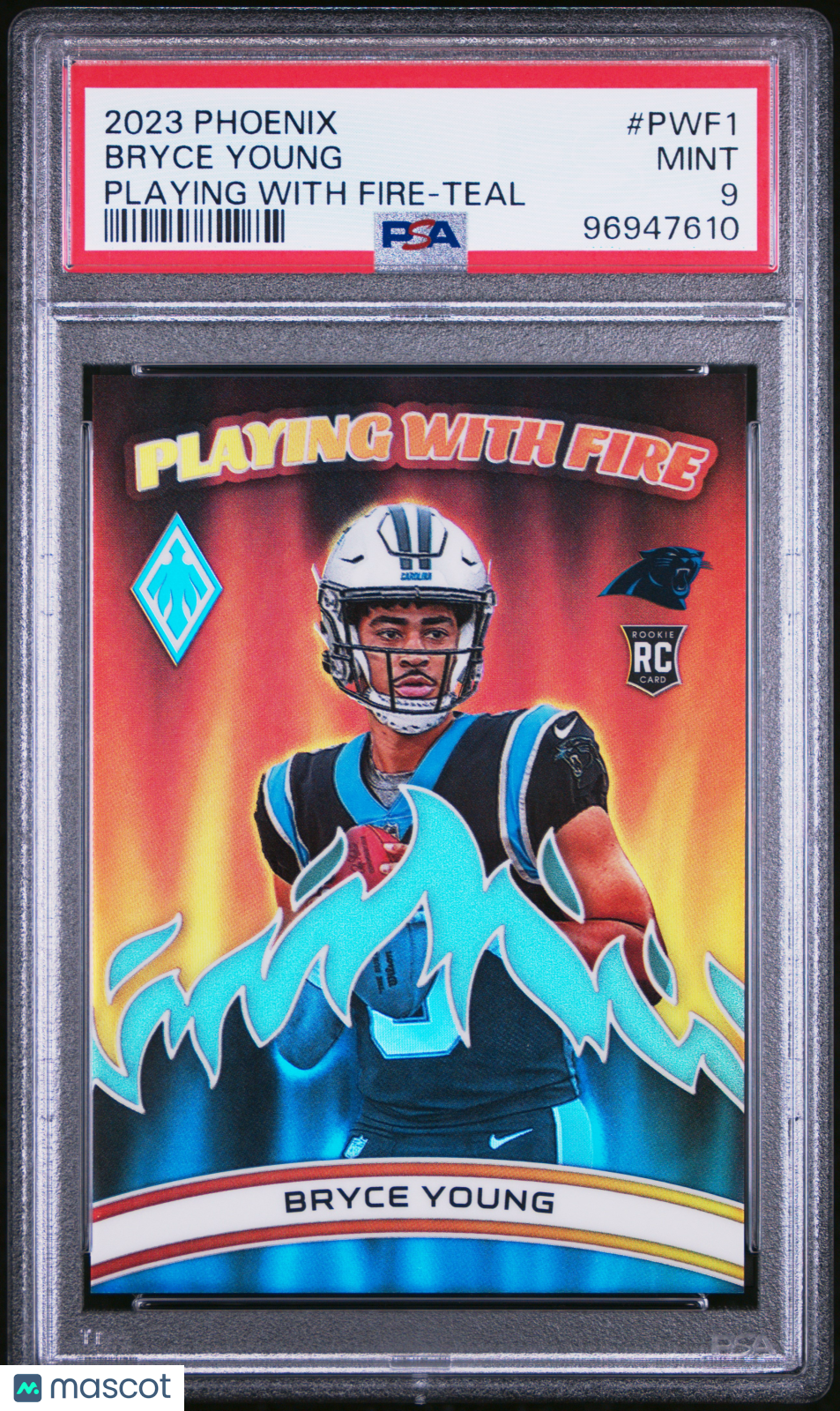 Bryce Young - 2023 Panini Phoenix Playing With Fire Teal PSA 9 /125