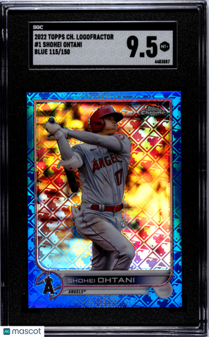 Shohei Ohtani - 2022 Topps Chrome Logofractor Blue SGC 9.5 /150