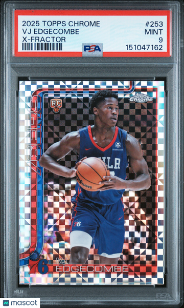 VJ Edgecombe - 2025 Topps Chrome X Fractor PSA 9