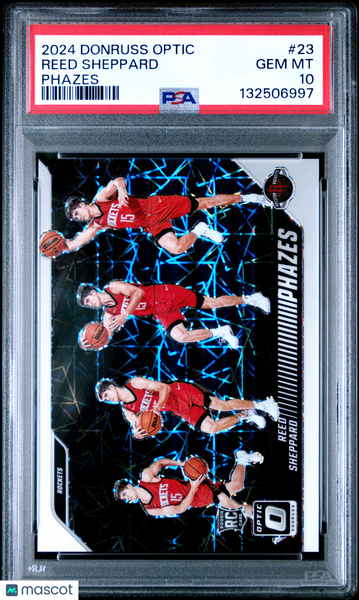 Reed Sheppard - 2024 Panini Donruss Optic Phazes PSA 10 Case Hit