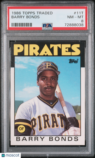 Barry Bonds - 1986 Topps Traded #11T PSA 8