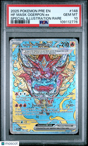 2025 Pokemon Evolutions HF Mask Ogerpon EX #148 Special Illustration Rare PSA 10