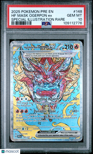 2025 Pokemon Evolutions HF Mask Ogerpon EX #148 Special Illustration Rare PSA 10