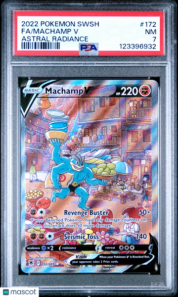 2022 Pokemon Sword & Shield Astral Radiance Machamp V PSA 7 #172