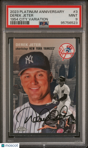 Derek Jeter - 2023 Topps Chrome Platinum Anniversary Topps Chrome City  PSA 9