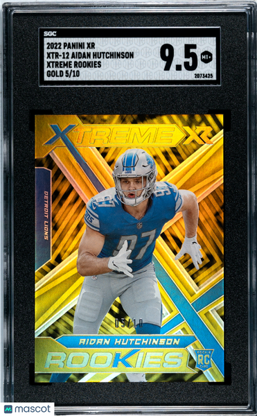 Aidan Hutchinson - 2022 Panini Xr Xtreme Rookies Gold SGC 9.5 Rookie