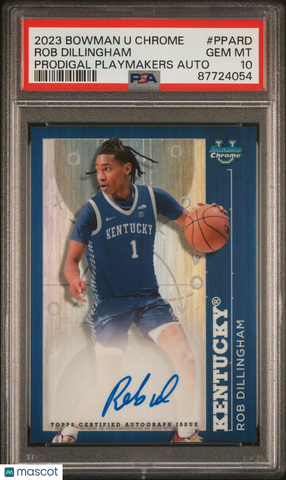 Rob Dillingham - 2023 Bowman U Chrome Prodigal Playmakers Autographs PSA 10
