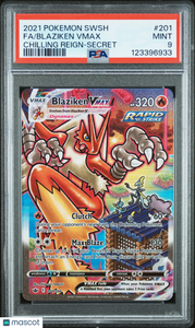 2021 Pokemon Sword & Shield Chilling Reign Blaziken VMAX #201 PSA 9