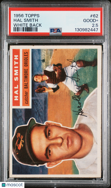 Hal Smith - 1956 Topps White Back PSA 2.5