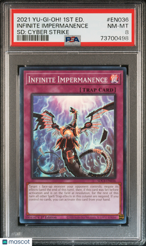 2021 Yu-Gi-Oh! Structure Deck Infinite Impermanence Cyber Strike PSA 8