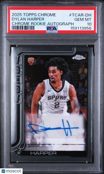 Dylan Harper - 2025 Topps Chrome Chrome Rookie Autographs PSA 10