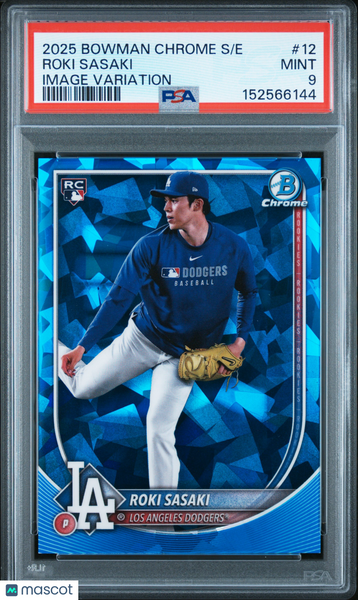 Roki Sasaki - 2025 Bowman Chrome Sapphire Edition Image Variation PSA 9