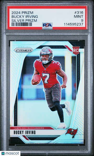 Bucky Irving - 2024 Panini Prizm Silver PSA 9