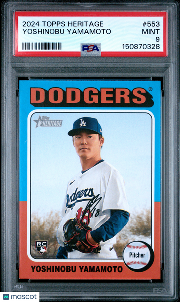 Yoshinobu Yamamoto - 2024 Topps Heritage PSA 9
