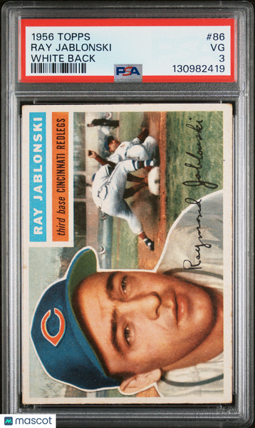 Ray Jablonski - 1956 Topps White Back PSA 3