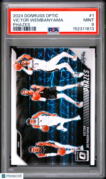 Victor Wembanyama - 2024 Panini Donruss Optic Phazes PSA 9