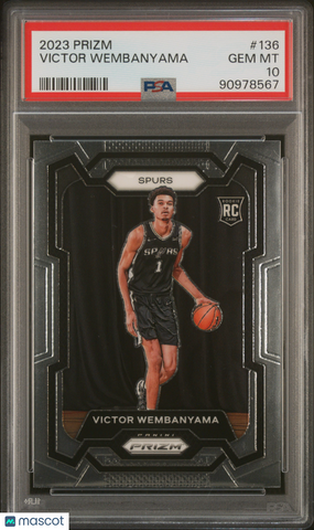 Victor Wembanyama - 2023 Panini Prizm Rookie PSA 10