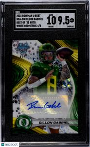Dillon Gabriel 2023 Bowman Best Of 23 Auto White Geometric Refractor /5 SGC 9.5