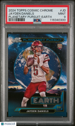 Jayden Daniels - 2024 Topps Cosmic Chrome Planetary Pursuit Earth PSA 9