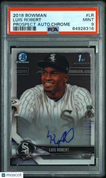 Luis Robert - 2018 Bowman Prospect Autographs Chrome Autograph Chrome PSA 9
