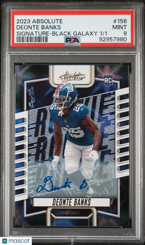 Deonte Banks - 2023 Panini Absolute Signature Black Galaxy PSA 9 1/1