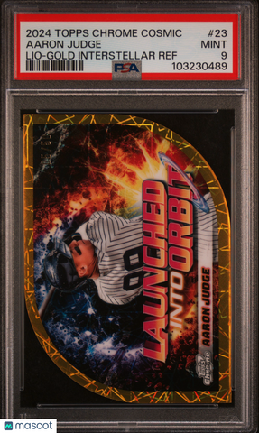 Aaron Judge - 2024 Cosmic Launched Into Orbit Gold Interstellar Ref PSA 9 5/50