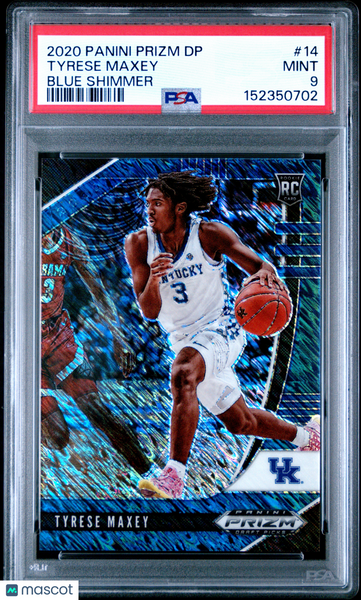 Tyrese Maxey - 2020 Panini Prizm Draft Picks Blue Shimmer PSA 9