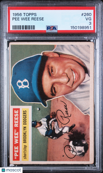 Pee Wee Reese - 1956 Topps PSA 3