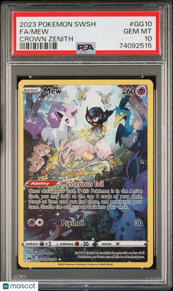 2023 Pokemon Sword And Shield Crown Zenith Mew Fa Crown Zenith PSA 10 #GG10