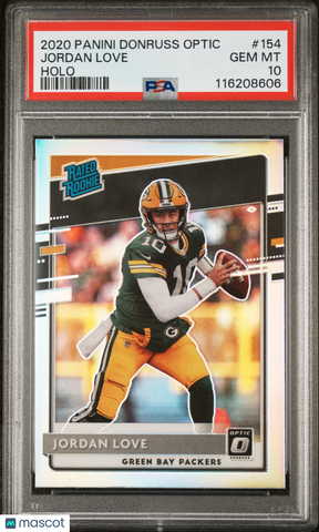 Jordan Love - 2020 Panini Donruss Optic Holo PSA 10