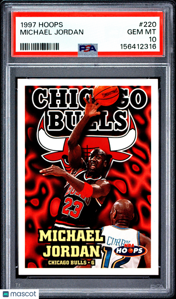 Michael Jordan - 1997 Hoops PSA 10