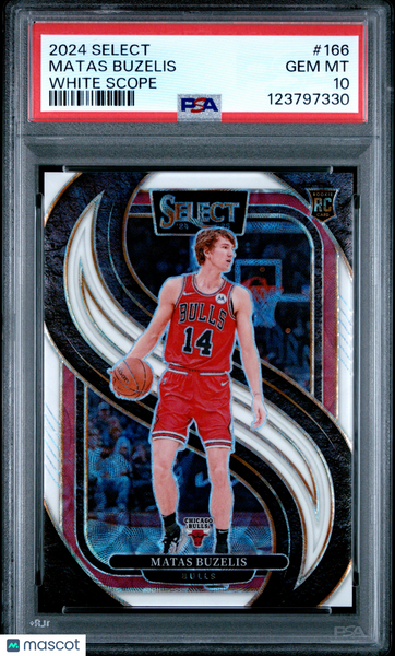 Matas Buzelis - 2024 Panini Select White Scope PSA 10