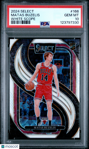 Matas Buzelis - 2024 Panini Select White Scope PSA 10