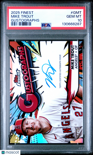 Mike Trout - 2025 Topps Finest Gustographs PSA 10 14/25
