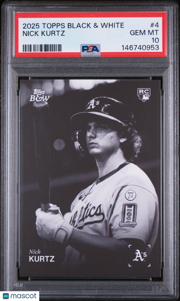 Nick Kurtz - 2025 Topps Black And White PSA 10