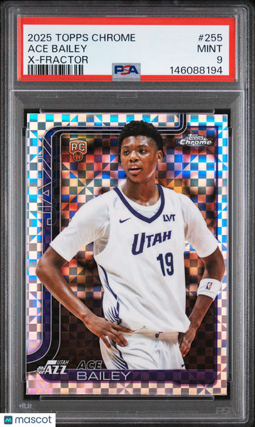 Ace Bailey - 2025 Topps Chrome X Fractor PSA 9