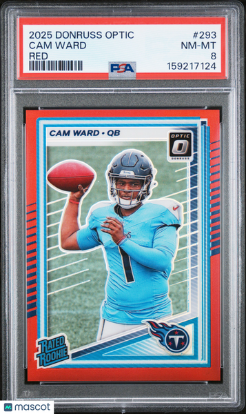 Cam Ward - 2025 Panini Donruss Optic Red PSA 8