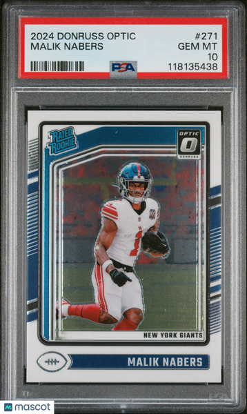 Malik Nabers - 2024 Panini Donruss Optic PSA 10