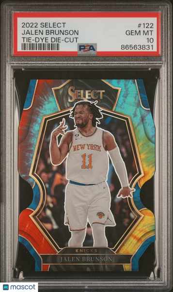 Jalen Brunson - 2022 Panini Select Tie Dye Die Cut PSA 10 25/25