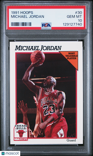 Michael Jordan - 1991 Hoops Basketball #30 PSA 10