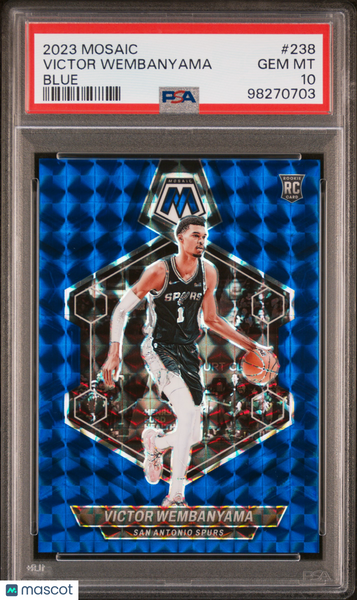 Victor Wembanyama - 2023 Panini Mosaic Blue PSA 10