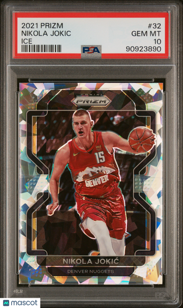 Nikola Jokic - 2021 Panini Prizm Basketball Ice #32 PSA 10