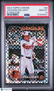 Jackson Holliday - 2024 Topps Chrome X Fractor PSA 10