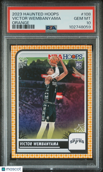 Victor Wembanyama - 2023 Panini Haunted Hoops Orange PSA 10 Rookie