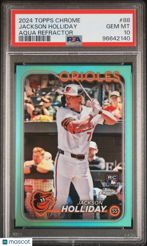 Jackson Holliday - 2024 Topps Chrome Aqua Refractor PSA 10 153/199