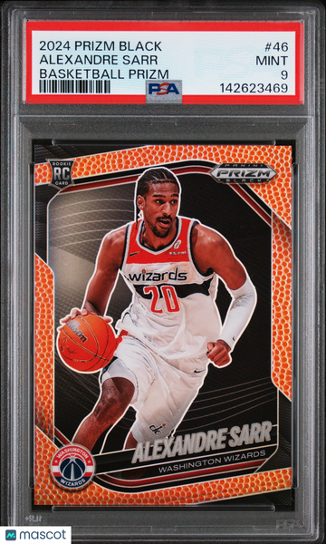 Alexandre Sarr - 2024 Panini Prizm Black Basketball PSA 9