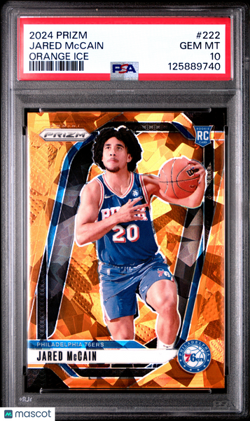 Jared Mccain - 2024 Panini Prizm Orange Ice PSA 10