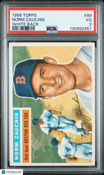Norm Zauchin - 1956 Topps White Back PSA 3