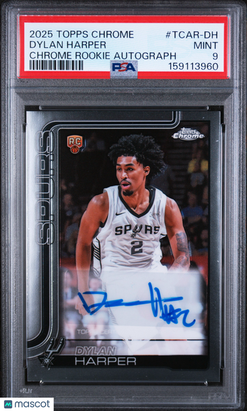 Dylan Harper - 2025 Topps Chrome Chrome Rookie Autographs PSA 9