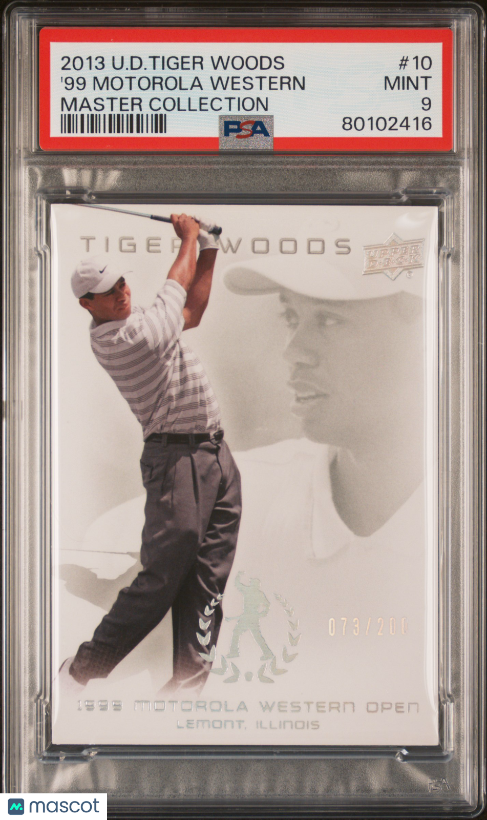 2013 Upper Deck Tiger Woods Master Collection PSA 9 73/200